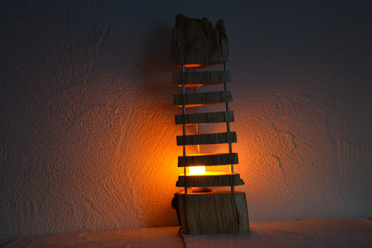 Holzlampe Handarbeit - Unikat